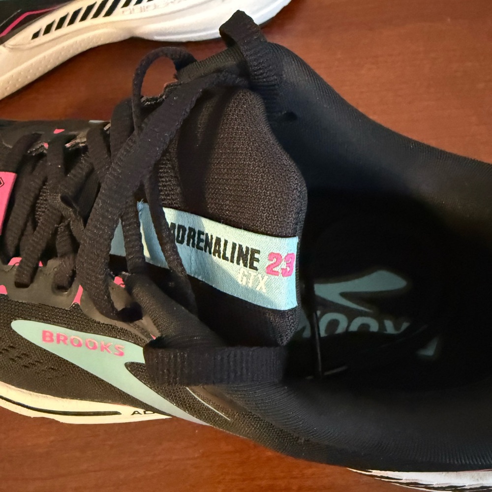 Brooks Black Running Sneakers with Teal and Pink Accents - Picture 3 of 6